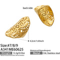 Large Face Textured Gold / Size 7
