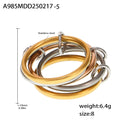 Three-Layer Gold Ring (A985) / Size 7
