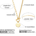 Round Disc Pendant – Gold / 42cm