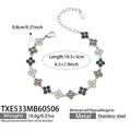 TXE533-Black Zircon Steel Bracelet 16.5+5cm