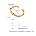 Z191 – Gold Braided Open Bangle / Bangle