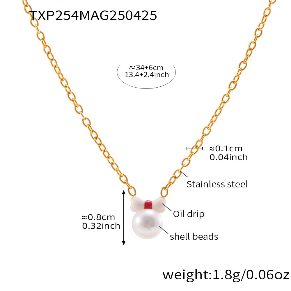316L Stainless Steel 18K PVD Gold Butterfly Knot Necklace made with 316L stainless steel and 18K PVD gold finish for wholesale jewelry buyers - image 6