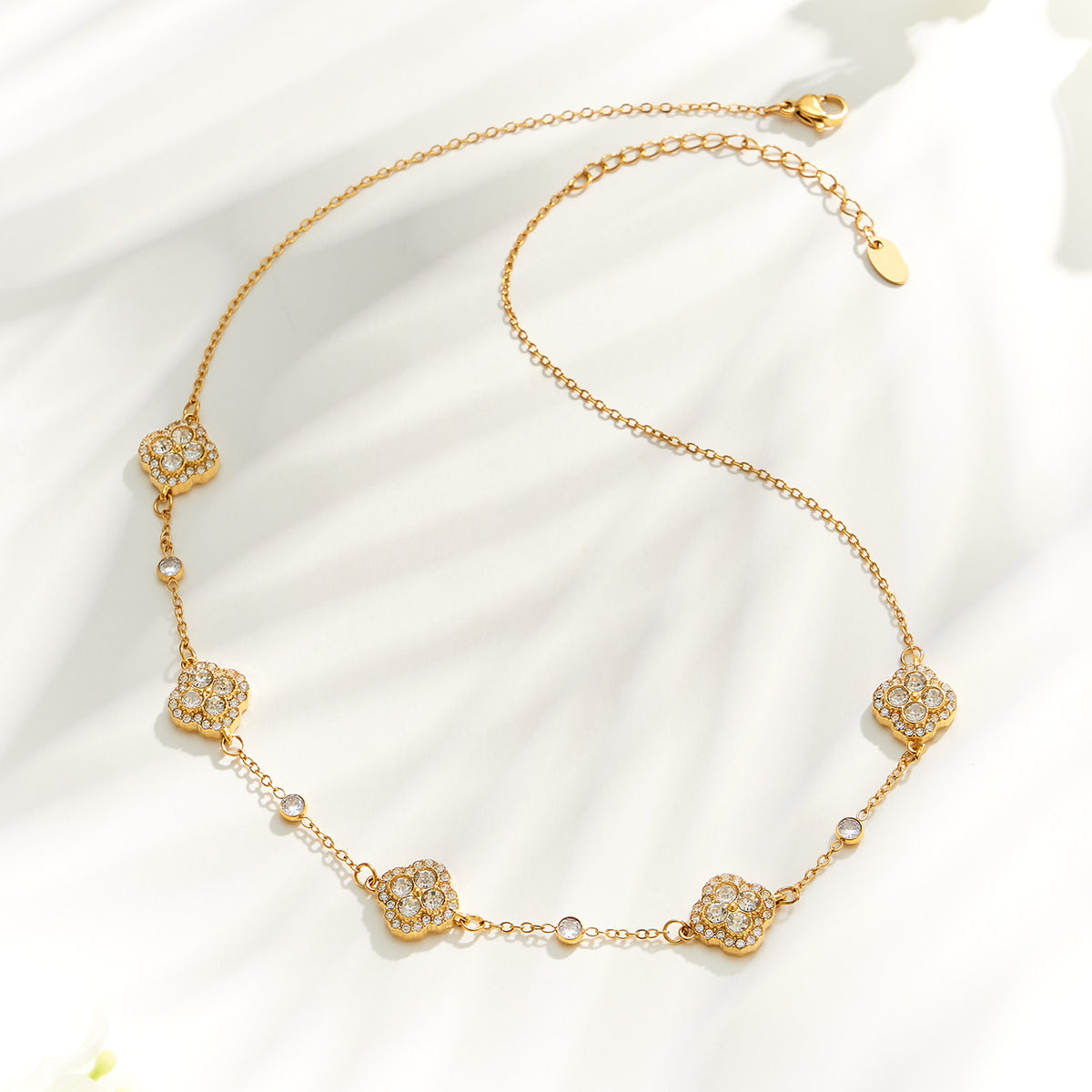 316L Stainless Steel 18K PVD Gold Clover Pendant Necklace made with 316L stainless steel and 18K PVD gold finish for wholesale jewelry buyers - image 6