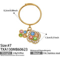 Multi-color Zircon Gold / Size 7