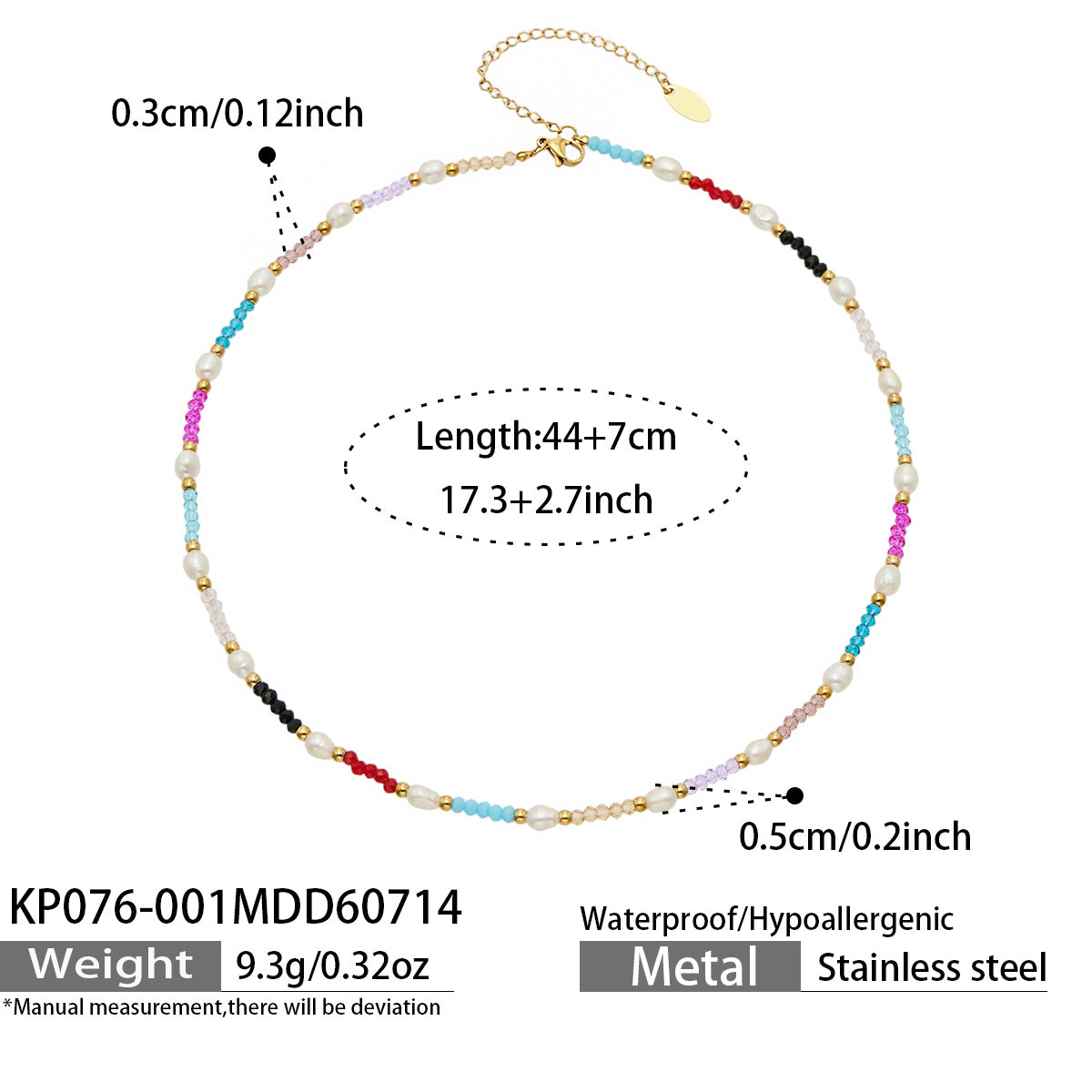 316L Stainless Steel 18K PVD Gold Colorful Natural Stone Necklace made with 316L stainless steel and 18K PVD gold finish for wholesale jewelry buyers - image 5