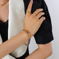 Multicolor Baguette Zircon - With Extender / 19cm