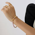 Pink Baguette Zircon - With Extender / 19cm
