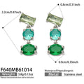 Green ZirconSteel / Earrings