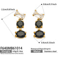 Black ZirconGold / Earrings