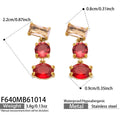 Red ZirconGold / Earrings