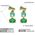 Green ZirconGold / Earrings