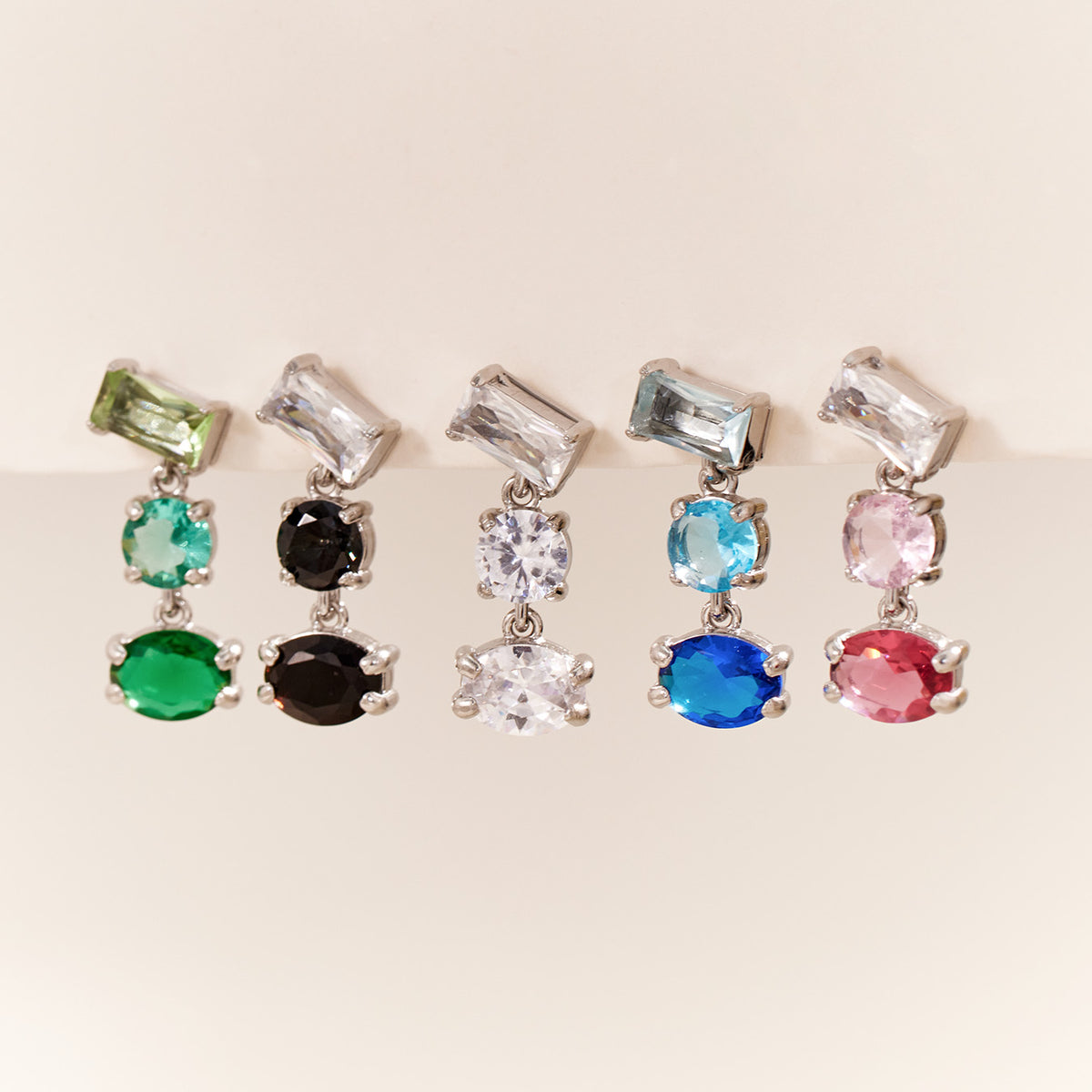 316L Stainless Steel 18K PVD Gold Colorful Zircon Earrings made with 316L stainless steel and 18K PVD gold finish for wholesale jewelry buyers - image 23