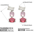 Pink ZirconSteel / Earrings