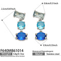 Blue Zircon Steel / Earrings
