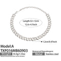 Necklace / A款锆石古巴链Steel / 12cm