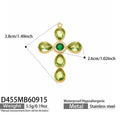Pendant Only / Green / Gold Tone
