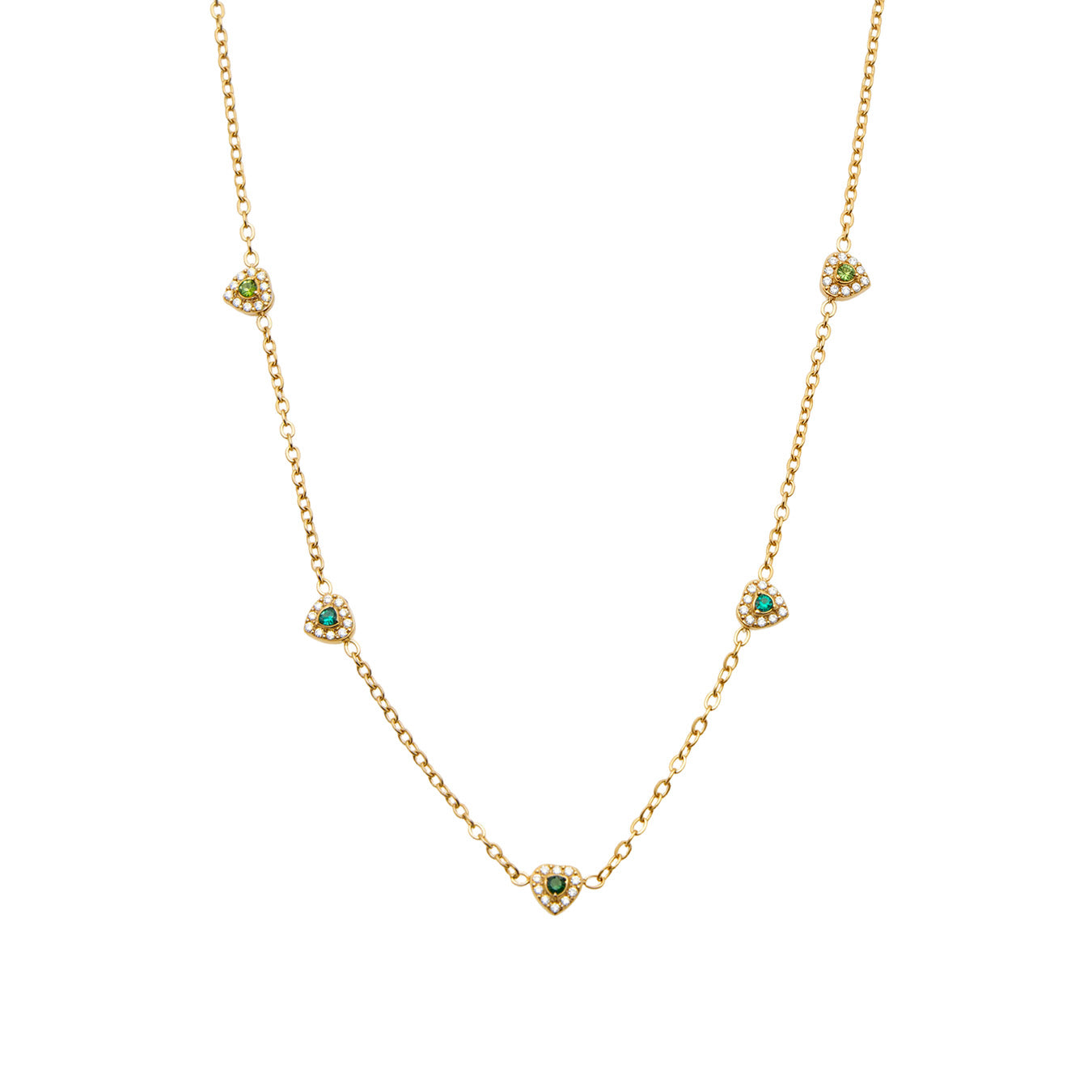 316L Stainless Steel 18K PVD Gold Dopamine Heart Pendant Necklace and Bracelet made with 316L stainless steel and 18K PVD gold finish for wholesale jewelry buyers - image 7