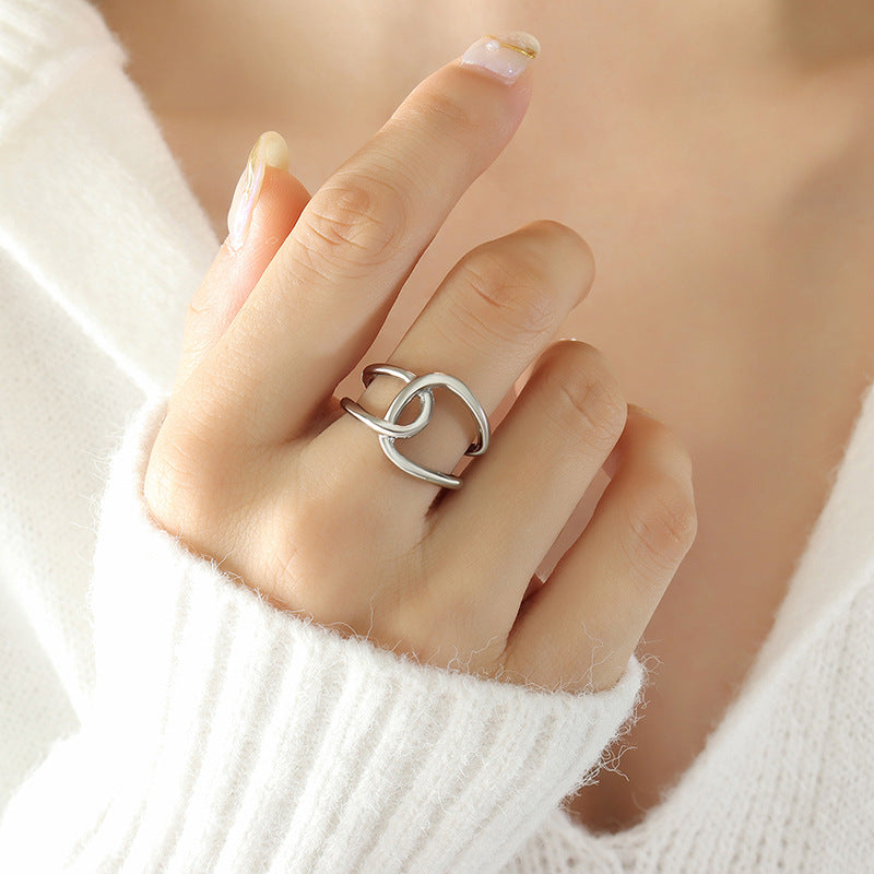 316L Stainless Steel 18K PVD Gold Dual Cross Ring made with 316L stainless steel and 18K PVD gold finish for wholesale jewelry buyers - image 5