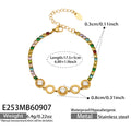 E253 Round Multicolor Zircon / Gold / 5 cm