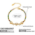 E401 Heart Multicolor Zircon / Gold / 5 cm