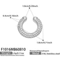 Steel / Clear CZ / Ear Cuff
