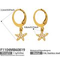Zirconia Starfish / Earrings