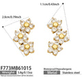 Flower Zircon Gold / Earrings