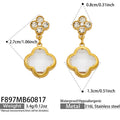 Gold‑White Glass Crystal / Earrings