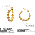 Multi-color锆石Gold / Earrings