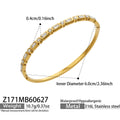 Z171 Inlaid Zircon Gold Bangle / Bangle