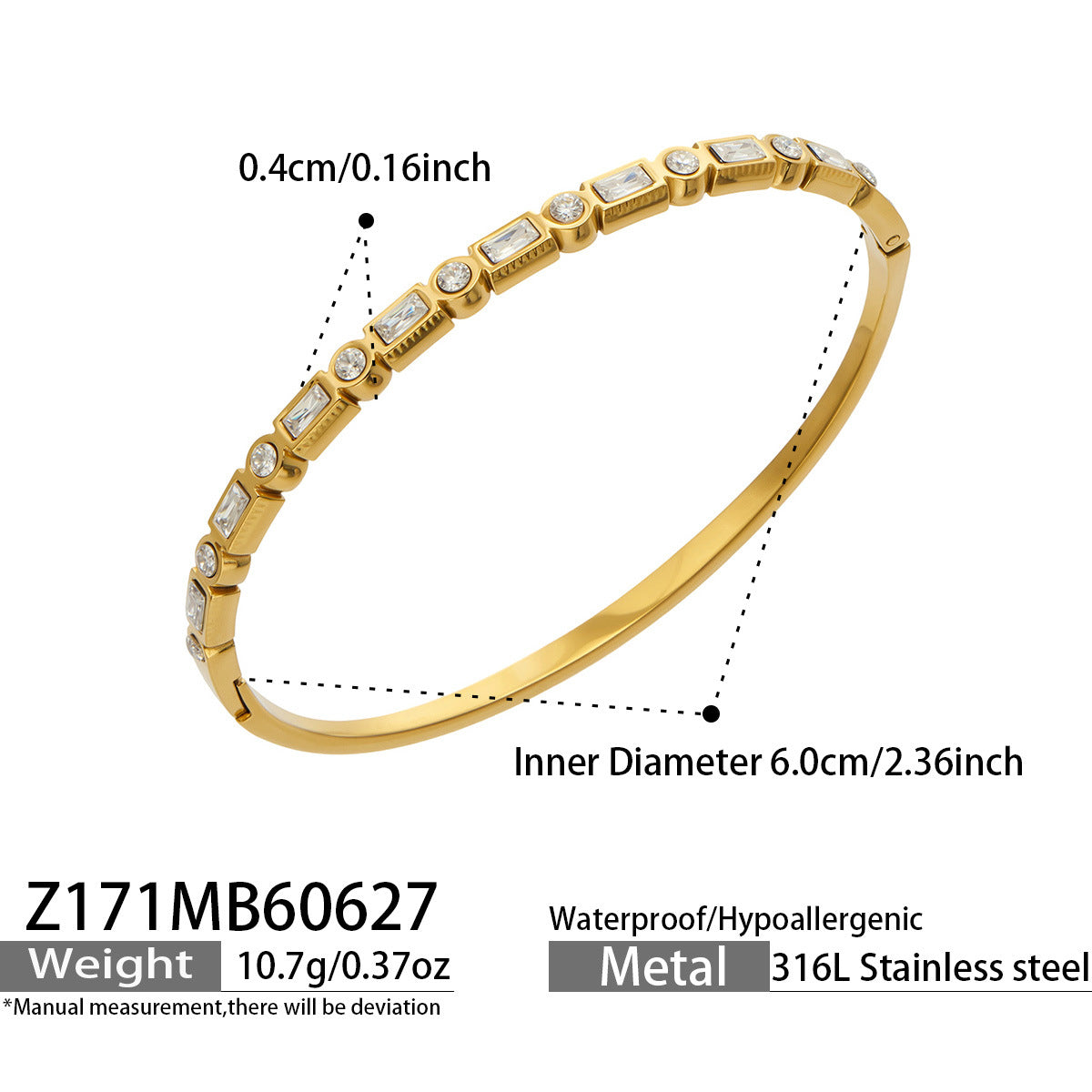 316L Stainless Steel 18K PVD Gold Four-leaf Flower Bracelet made with 316L stainless steel and 18K PVD gold finish for wholesale jewelry buyers - image 13