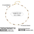 Natural Stone Bead Necklace 42+5cm