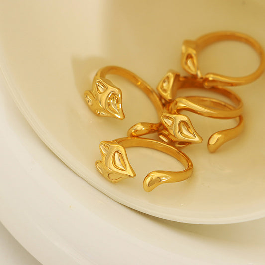 Stylish 18K PVD Gold Ring for Women