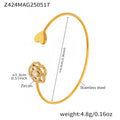 Z424 Golden Rose Heart with 5A Zircon Bracelet