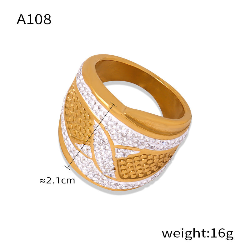 316L Stainless Steel 18K PVD Gold Geometric Adjustable Ring made with 316L stainless steel and 18K PVD gold finish for wholesale jewelry buyers - image 6