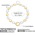 Necklace / Open Oval Link - Two-Tone / 5cm