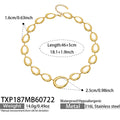 Necklace / Open Oval Link - Gold / 5cm