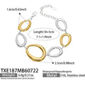 Bracelet / Open Oval Link - Two-Tone / 5cm