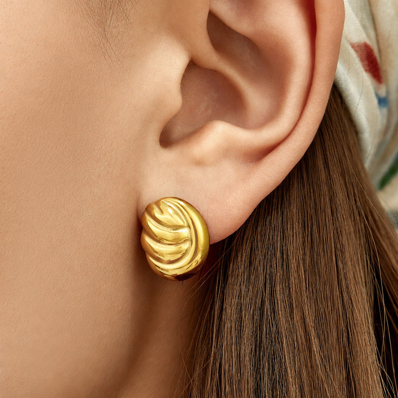 316L Stainless Steel 18K PVD Gold Geometric Earrings made with 316L stainless steel and 18K PVD gold finish for wholesale jewelry buyers - image 9