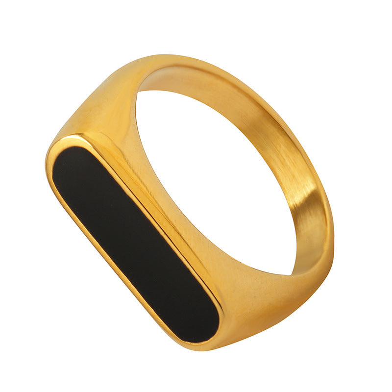 Geometric Element Ring in Gold Color