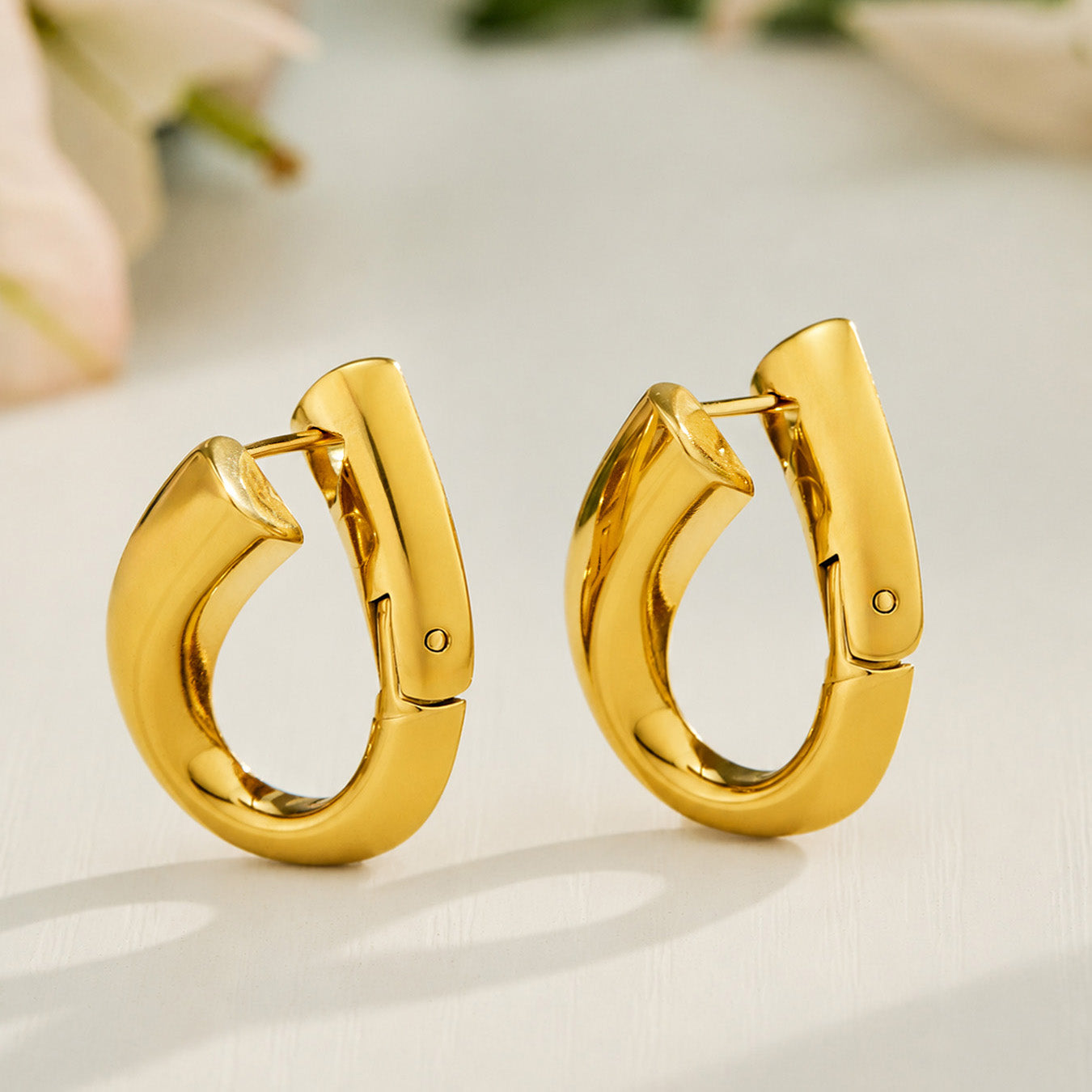 316L Stainless Steel 18K PVD Gold Geometric Hollow Waterdrop Earrings made with 316L stainless steel and 18K PVD gold finish for wholesale jewelry buyers - image 8