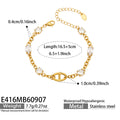 White Zircon Oval Link - Gold