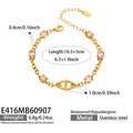 Champagne Zircon Oval Link - Gold