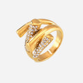 316L Stainless Steel Crisscross CZ Open Ring – Wholesale Jewelry