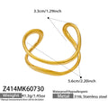 Double Loop 18K Gold Plated / Cuff Bracelet