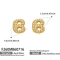 Letter B Gold / Earrings