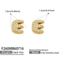 Letter E Gold / Earrings