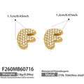 Letter F Gold / Earrings