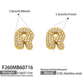 Letter R Gold / Earrings