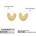 Letter V Gold / Earrings